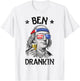 Ben Drankin 4th of July Benjamin Franklin Men Women USA Flag T-Shirt - T-Shirt | White
