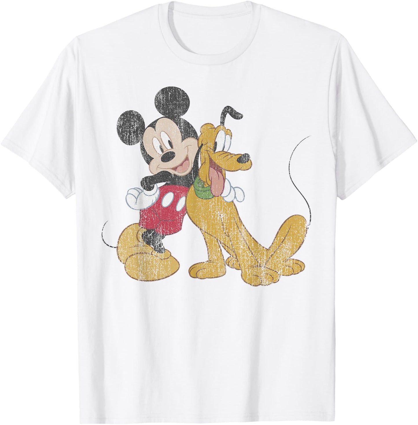 Disney Mickey and Friends Mickey and Pluto Best Buds Small T-Shirt - T-Shirt | White