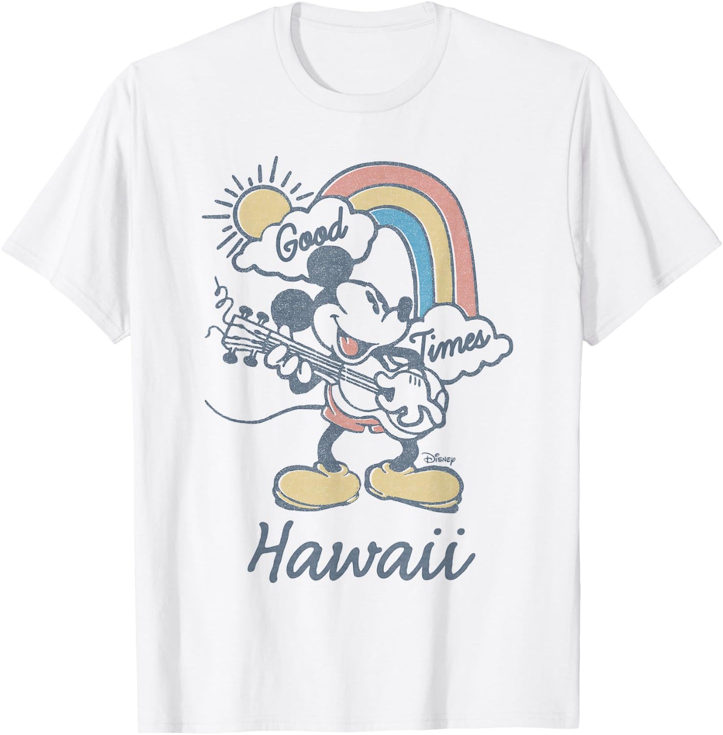 Disney Mickey Mouse Good Times Hawaii Small T-Shirt - T-Shirt | White