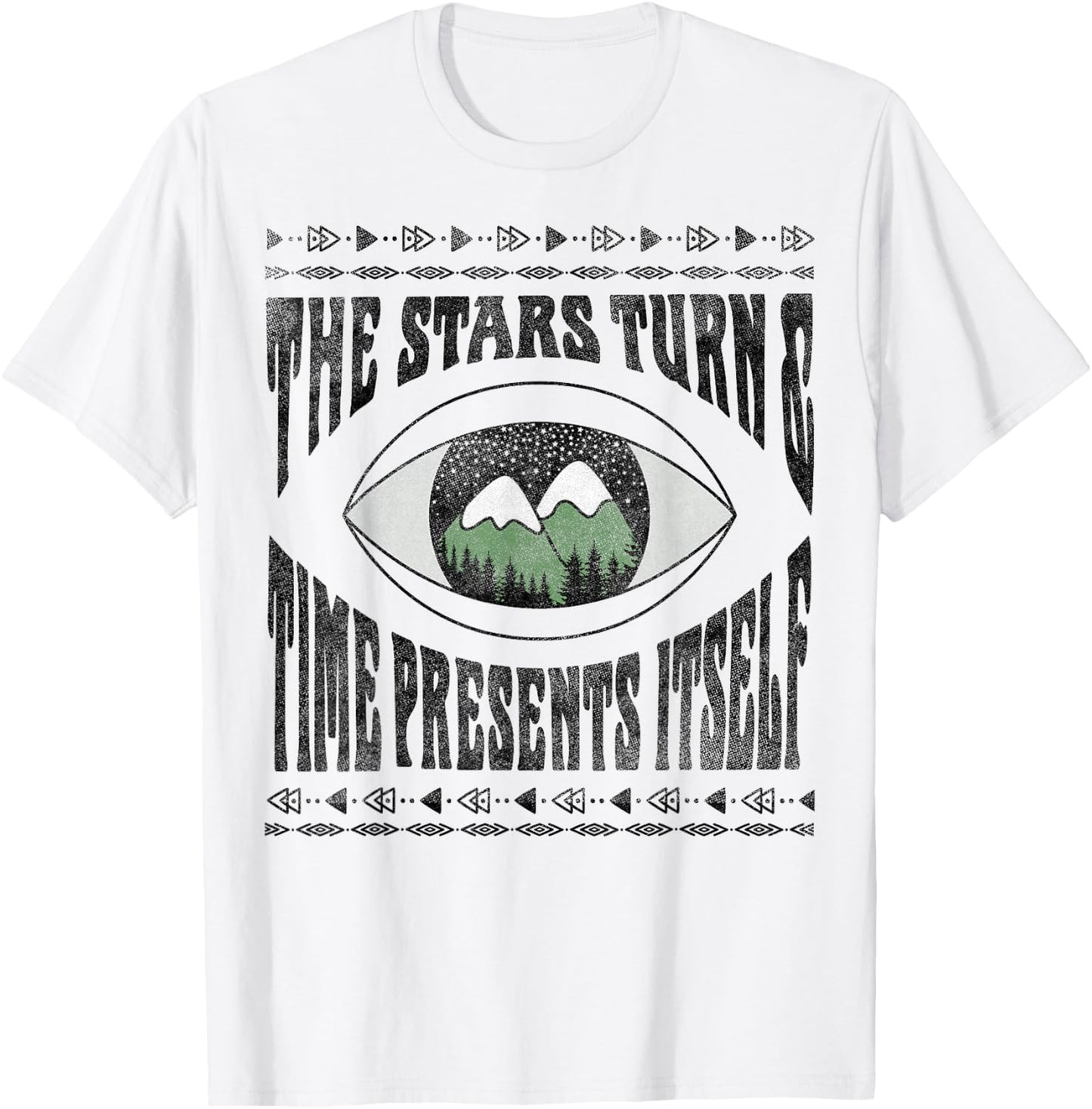 Twin Peaks Stars Turn & Time Presents Itself Graphic T-Shirt - T-Shirt | White
