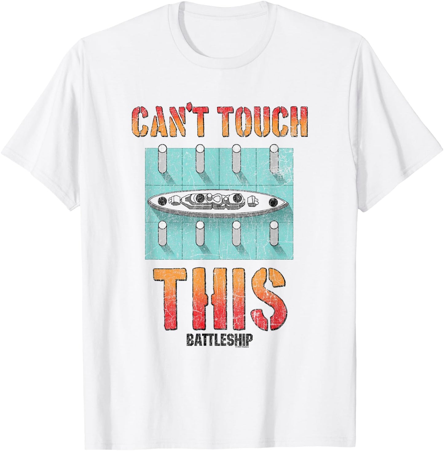 Battleship Can't Touch This Ship T-Shirt - T-Shirt | White
