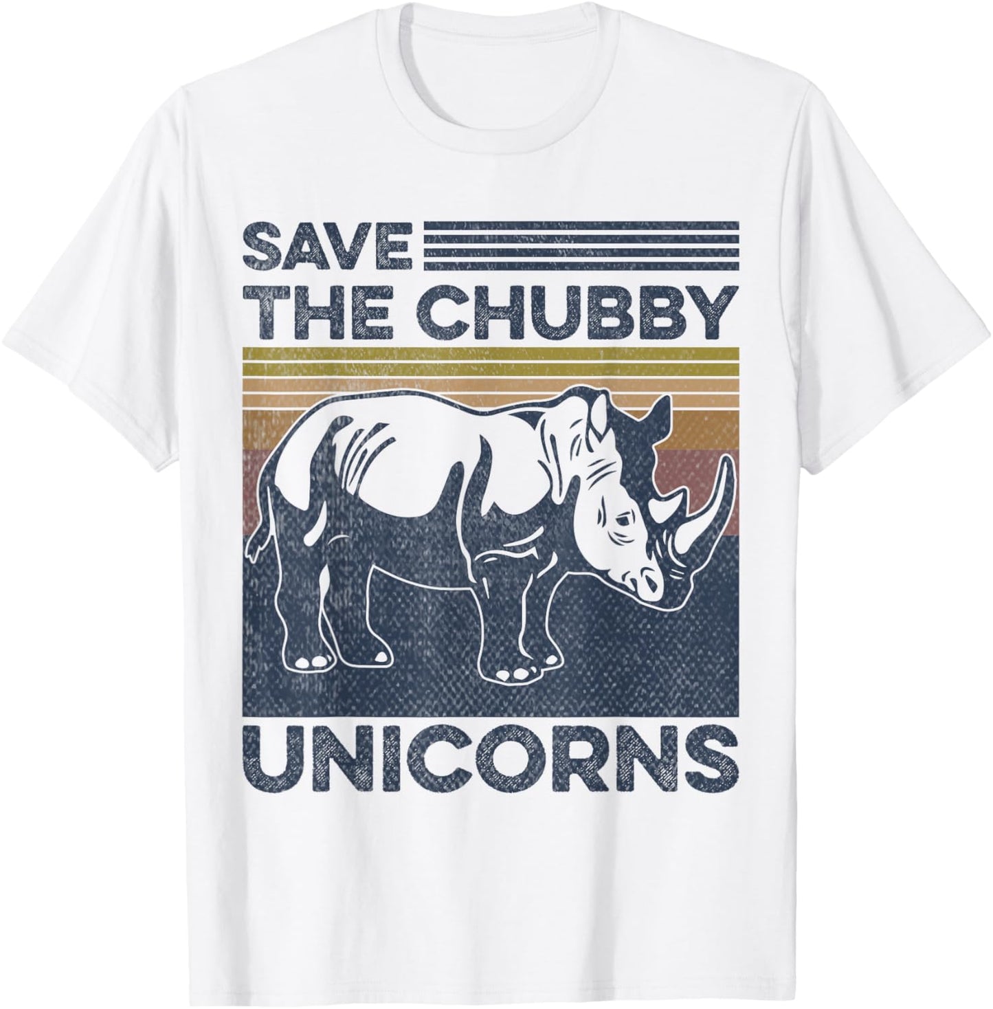 Save the Chubby Unicorns Rhinoceros Animal Lovers T-Shirt - T-Shirt | White