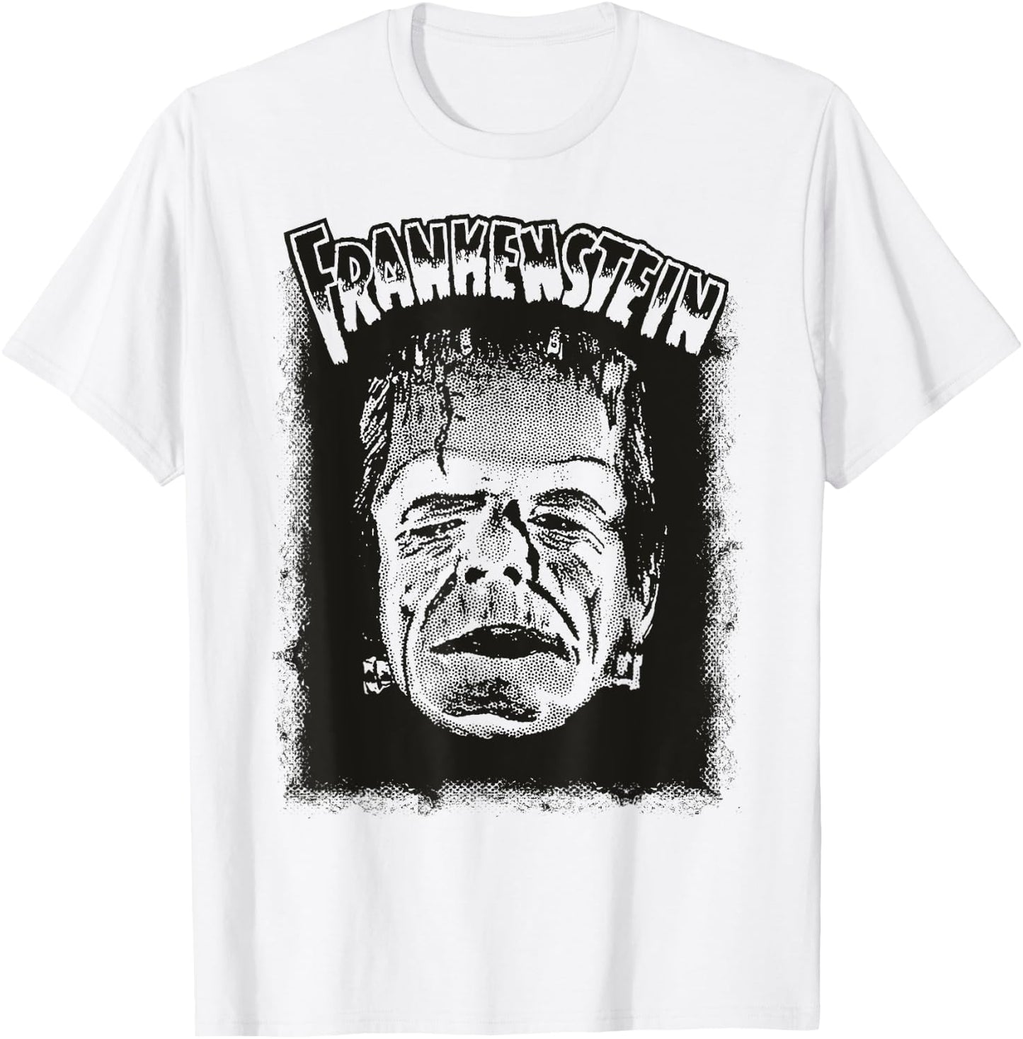 Vintage Horror Movie Monster Halloween Frankenstein Monster T-Shirt - T-Shirt | White