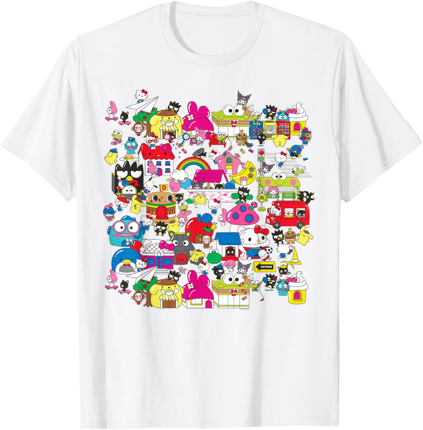 Hello Sanrio Hello Kitty City Scene Shirt T-Shirt - T-Shirt | White