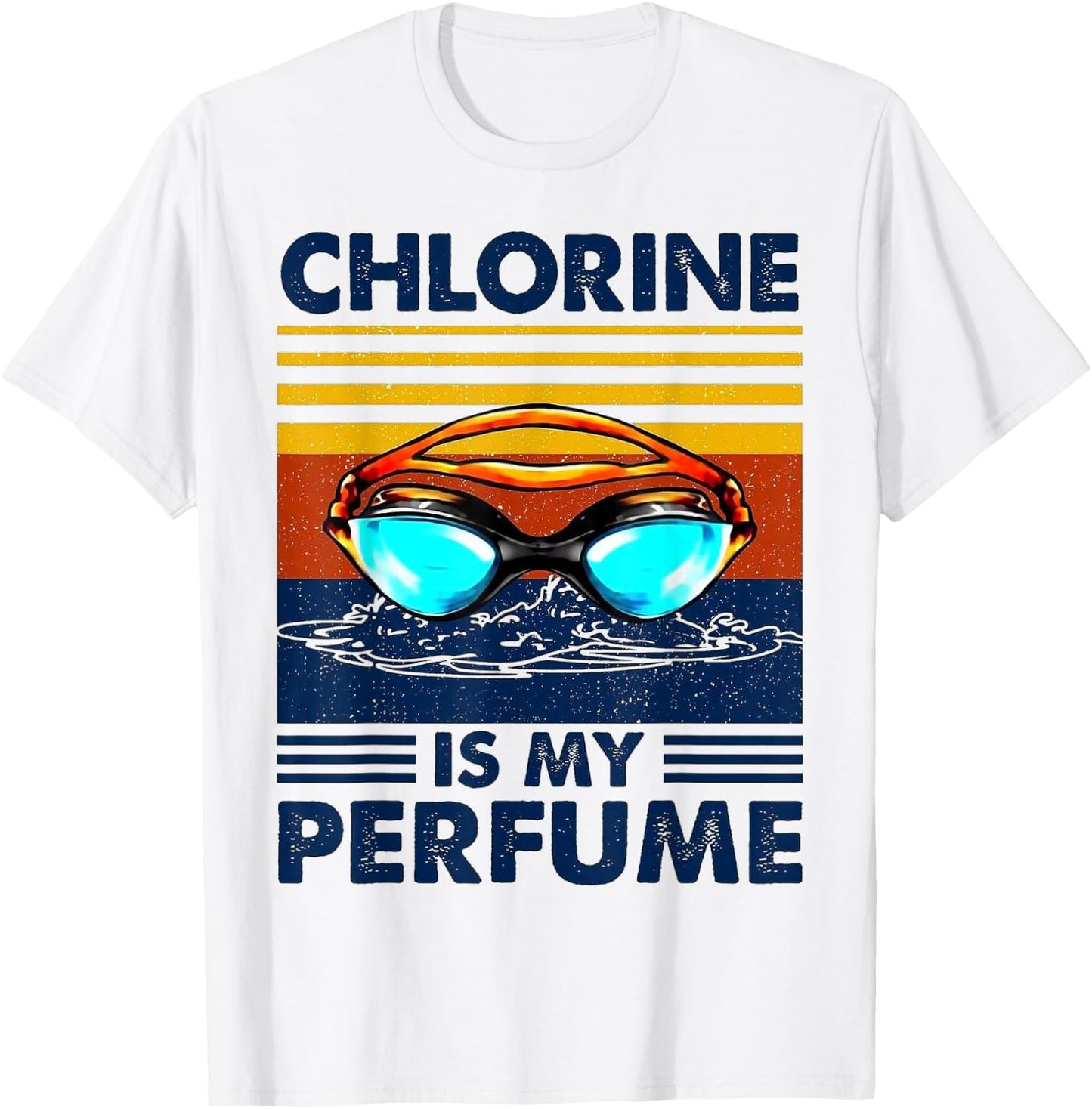 Chlorine Is my Perfume Retro Vintage T-Shirt - T-Shirt | White
