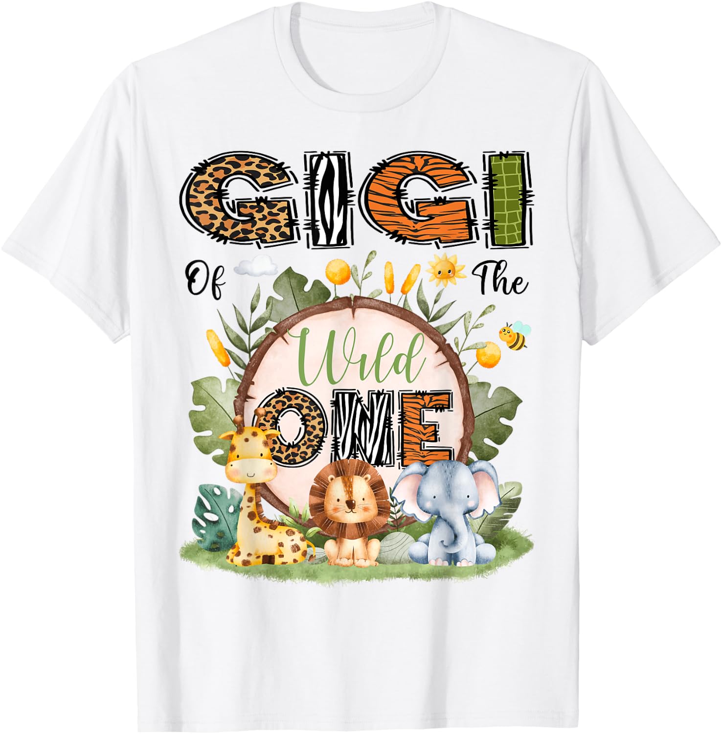 Gigi Of The Wild One 1St Birthday Boy Safari Jungle T-Shirt - T-Shirt | White