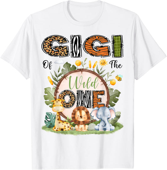 Gigi Of The Wild One 1St Birthday Boy Safari Jungle T-Shirt - T-Shirt | White