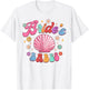 Bride's Babe Bridesmaid Beach Bachelorette Groovy Matching T-Shirt - T-Shirt | White