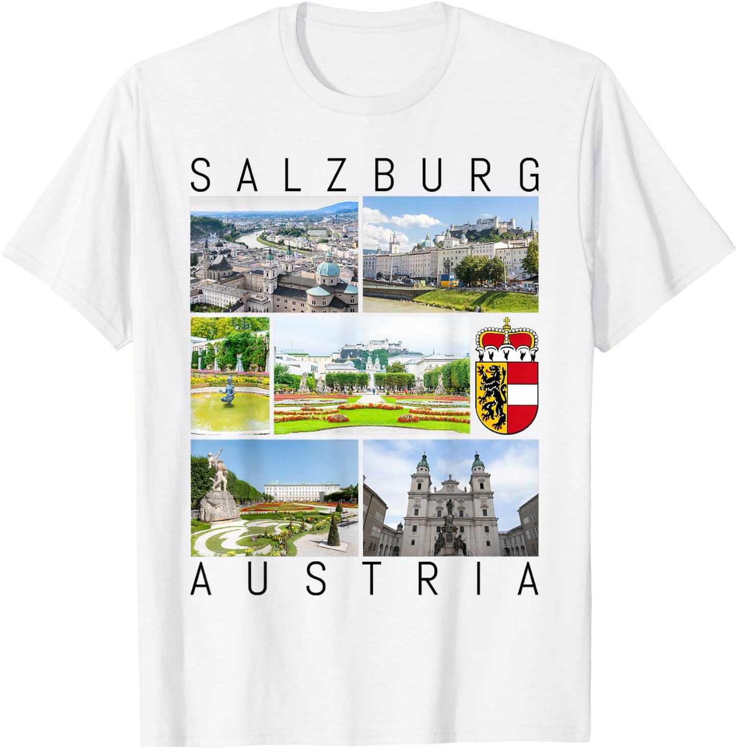Salzburg Austria Mozart Classical Music Sound Sights Gallery T-Shirt - T-Shirt | White