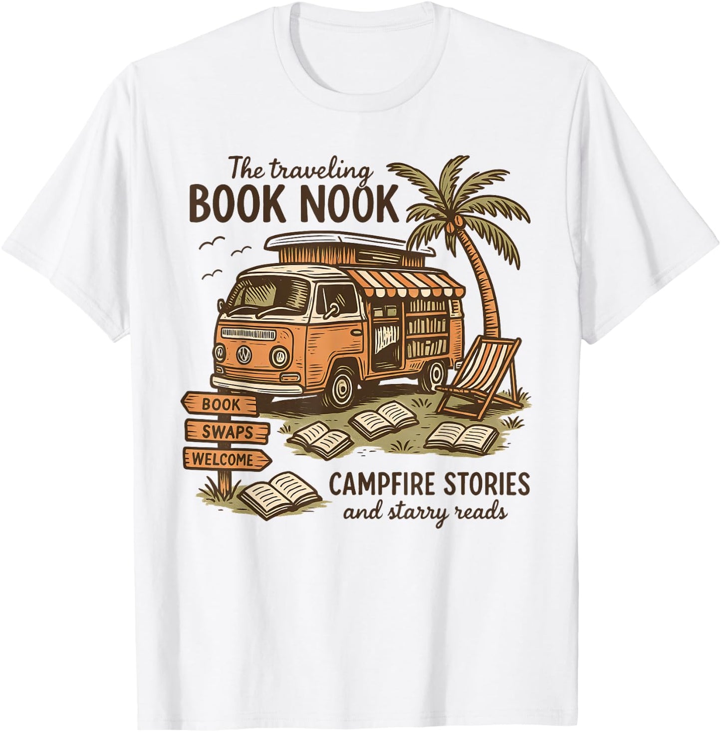 Stories And Starry Read T-Shirt - T-Shirt | White