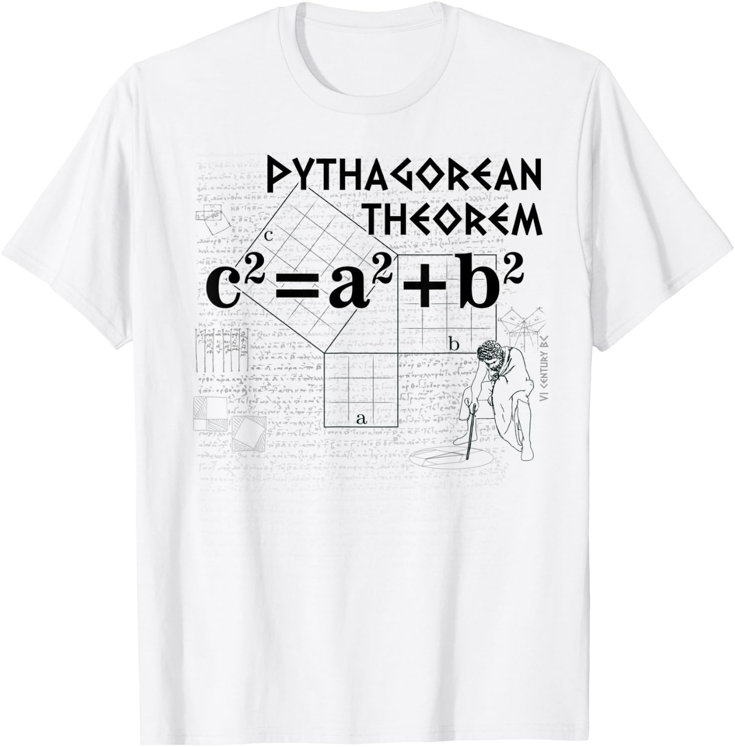Pythagorean theorem design-2 T-Shirt - T-Shirt | White