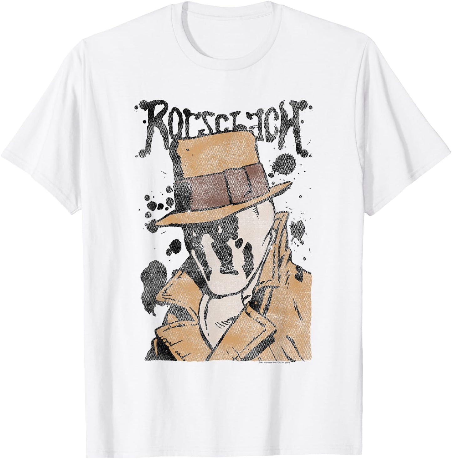 Watchmen Rorschach Splatter T-Shirt - T-Shirt | White