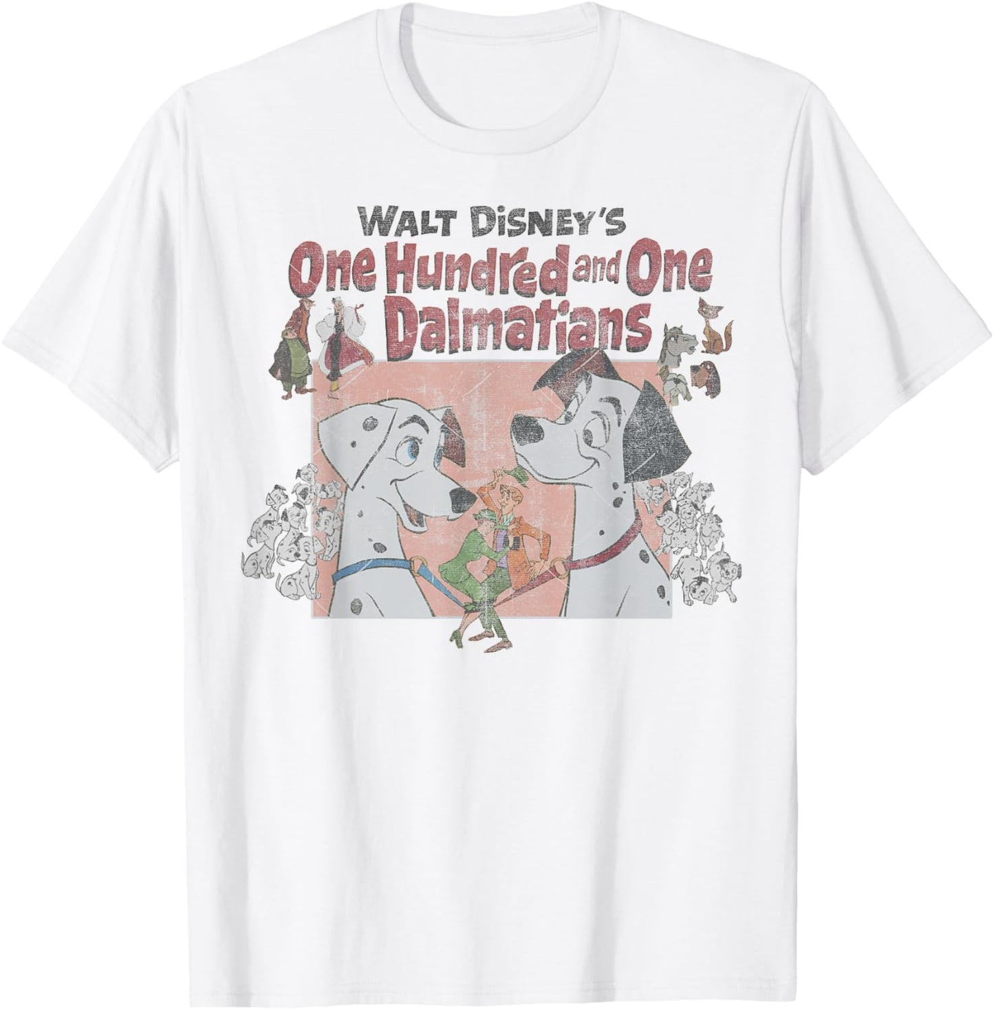 Disney 101 Dalmatians Pongo & Perdita Classic Logo T-Shirt - T-Shirt | White