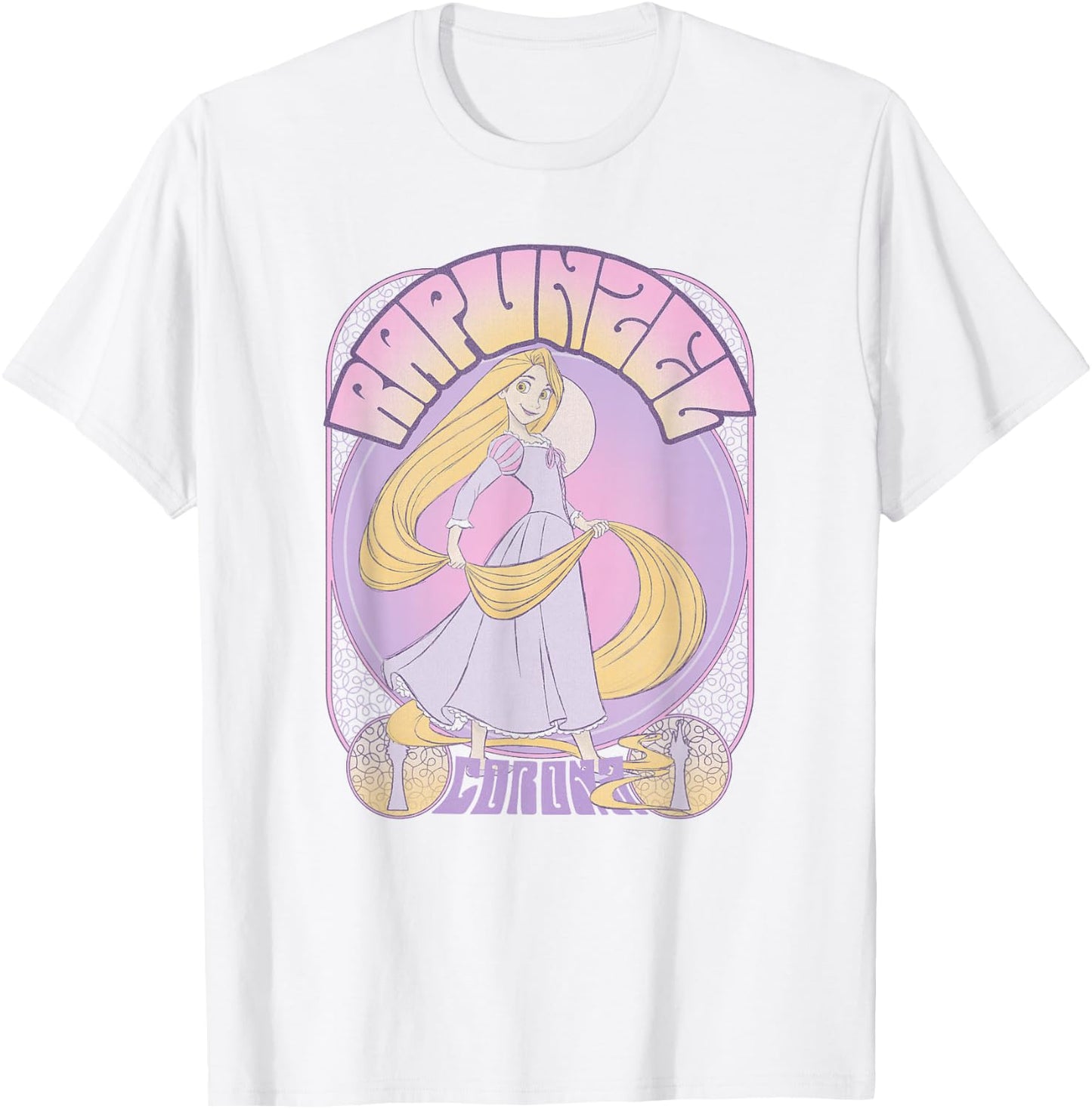 Disney Tangled Rapunzel Seventies Retro Poster Small T-Shirt - T-Shirt | White