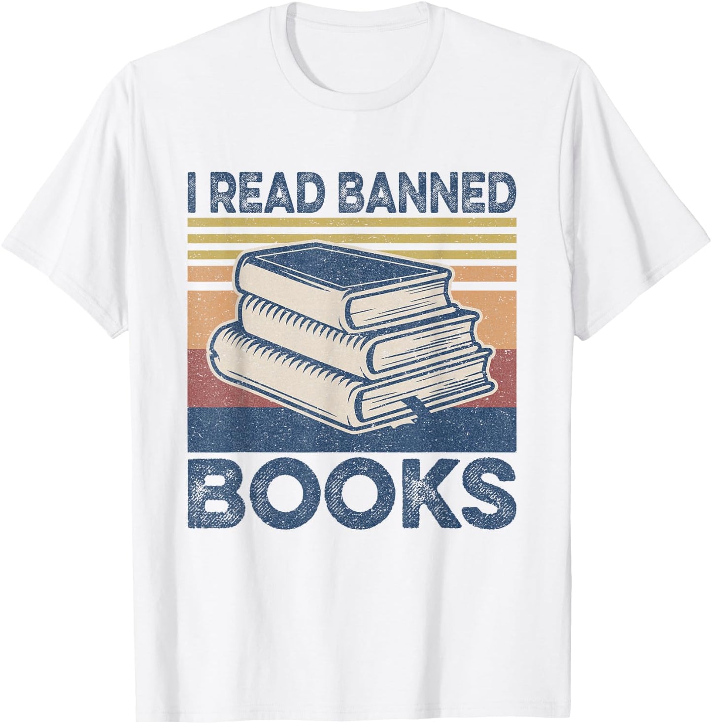I Read Banned Books Week Librarian Freedom Reader Nerd Men T-Shirt - T-Shirt | White