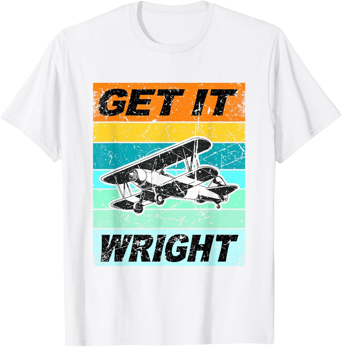 Retro Wright Brothers Shirt Get Wright Shirt Light Funny T-Shirt - T-Shirt | White