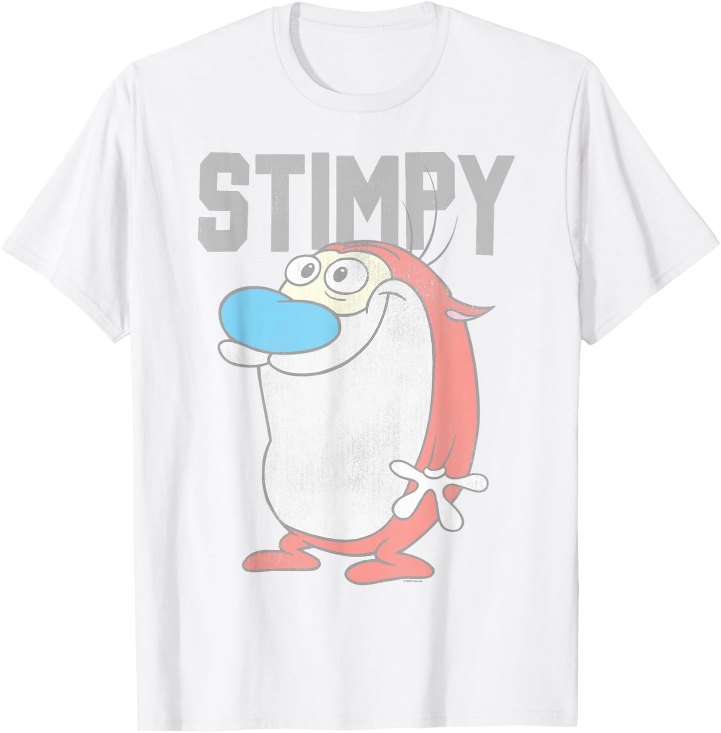 Ren and Stimpy College Stimpy T-Shirt - T-Shirt | White
