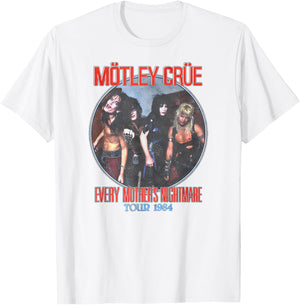 Mötley Crüe – Every Mother's Nightmare 84 Tour T-Shirt - T-Shirt | White
