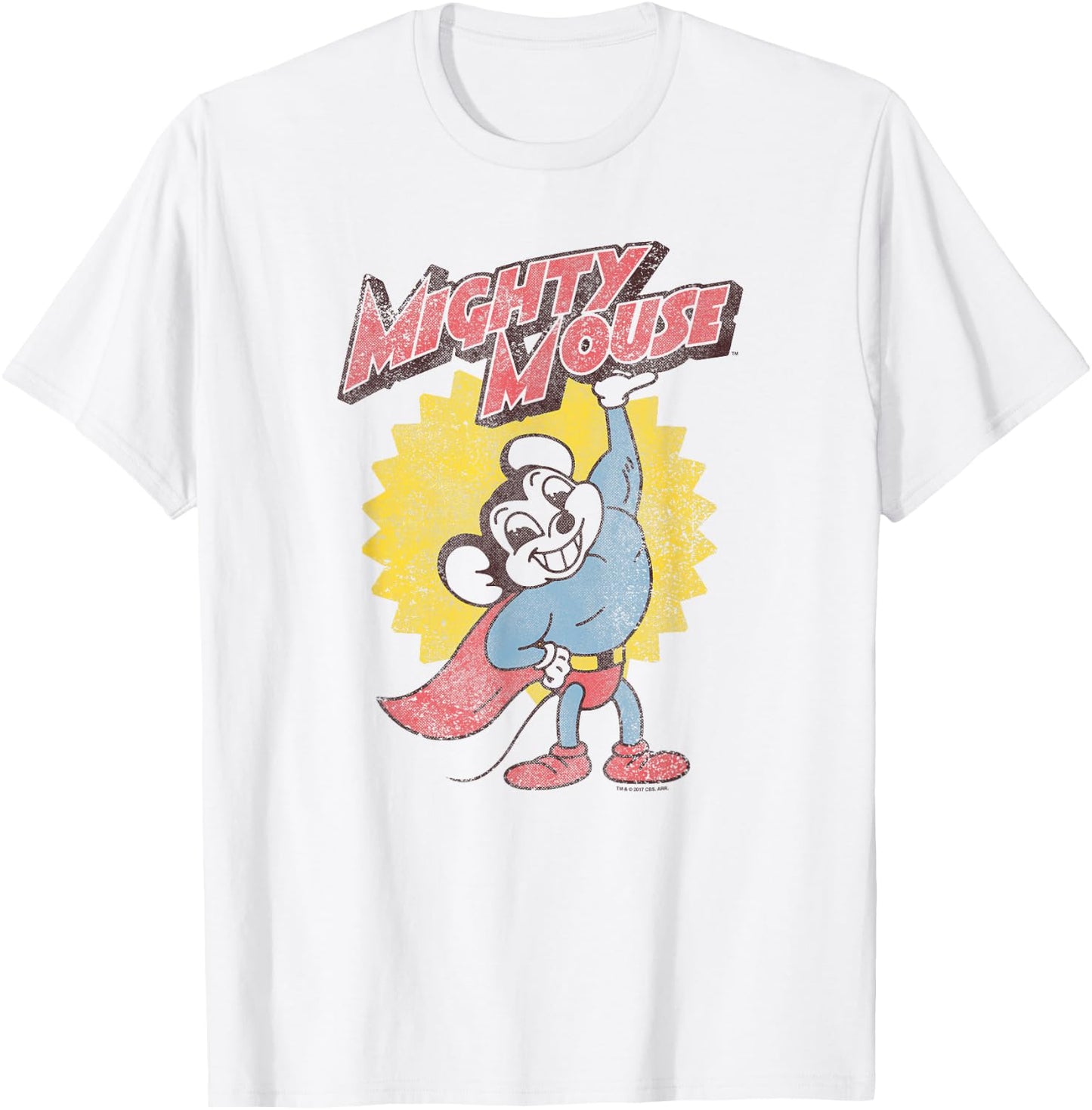 Mighty Mouse Heavy Logo T-Shirt - T-Shirt | White