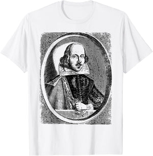 William Shakespeare Retro Classic Will Shakespeare T-Shirt - T-Shirt | White