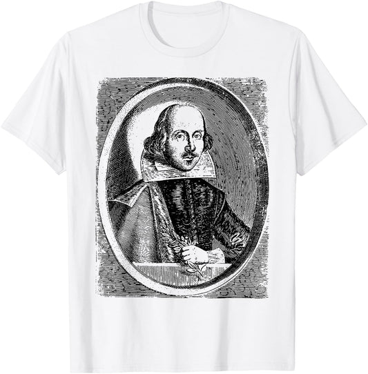 William Shakespeare Retro Classic Will Shakespeare T-Shirt - T-Shirt | White
