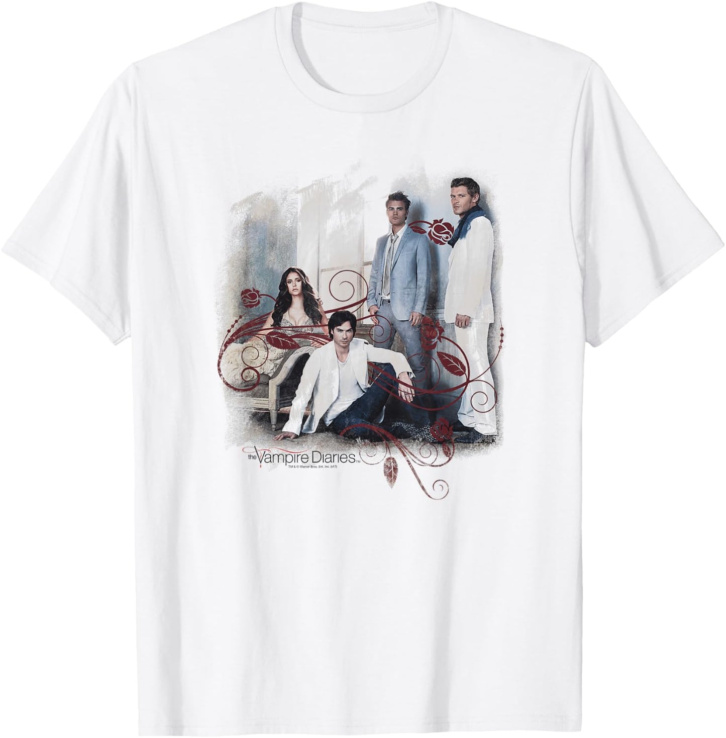 Vampire Diaries 3+1 T-Shirt - T-Shirt | White