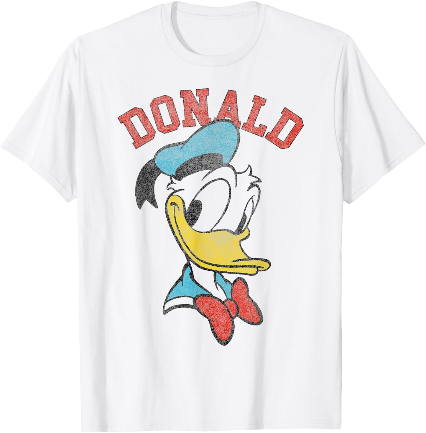 Disney Mickey And Friends Donald Duck Happy Big Face T-Shirt - T-Shirt | White