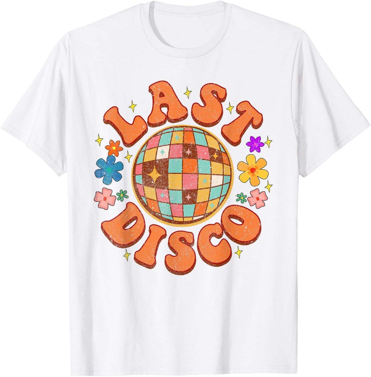Last Disco Bride To Be Bridal Disco Bachelorette Matching T-Shirt - T-Shirt | White