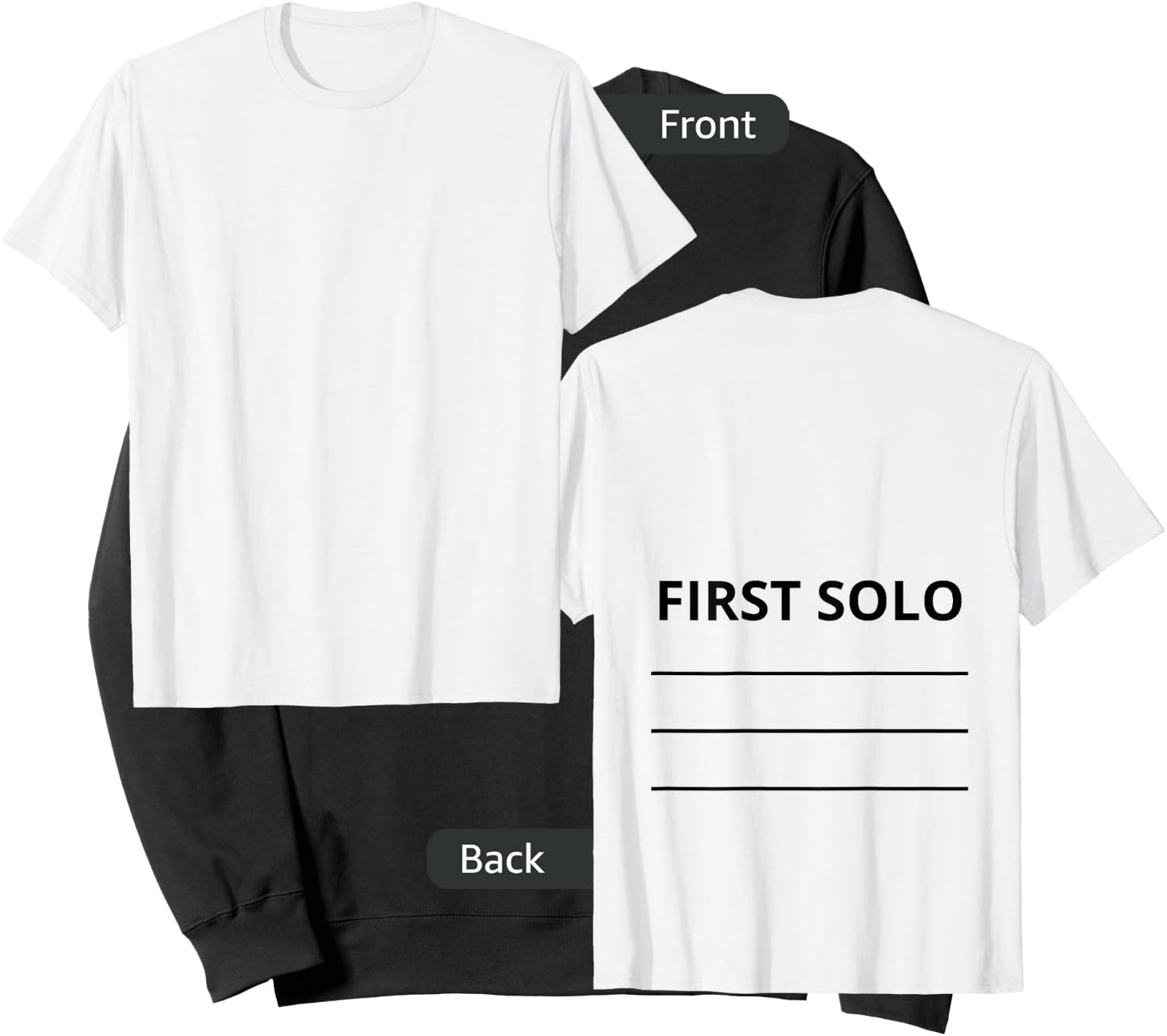 First Plane Solo Tail Flight School Student Flying Pilot Sweatshirt - Sweatshirt | Black