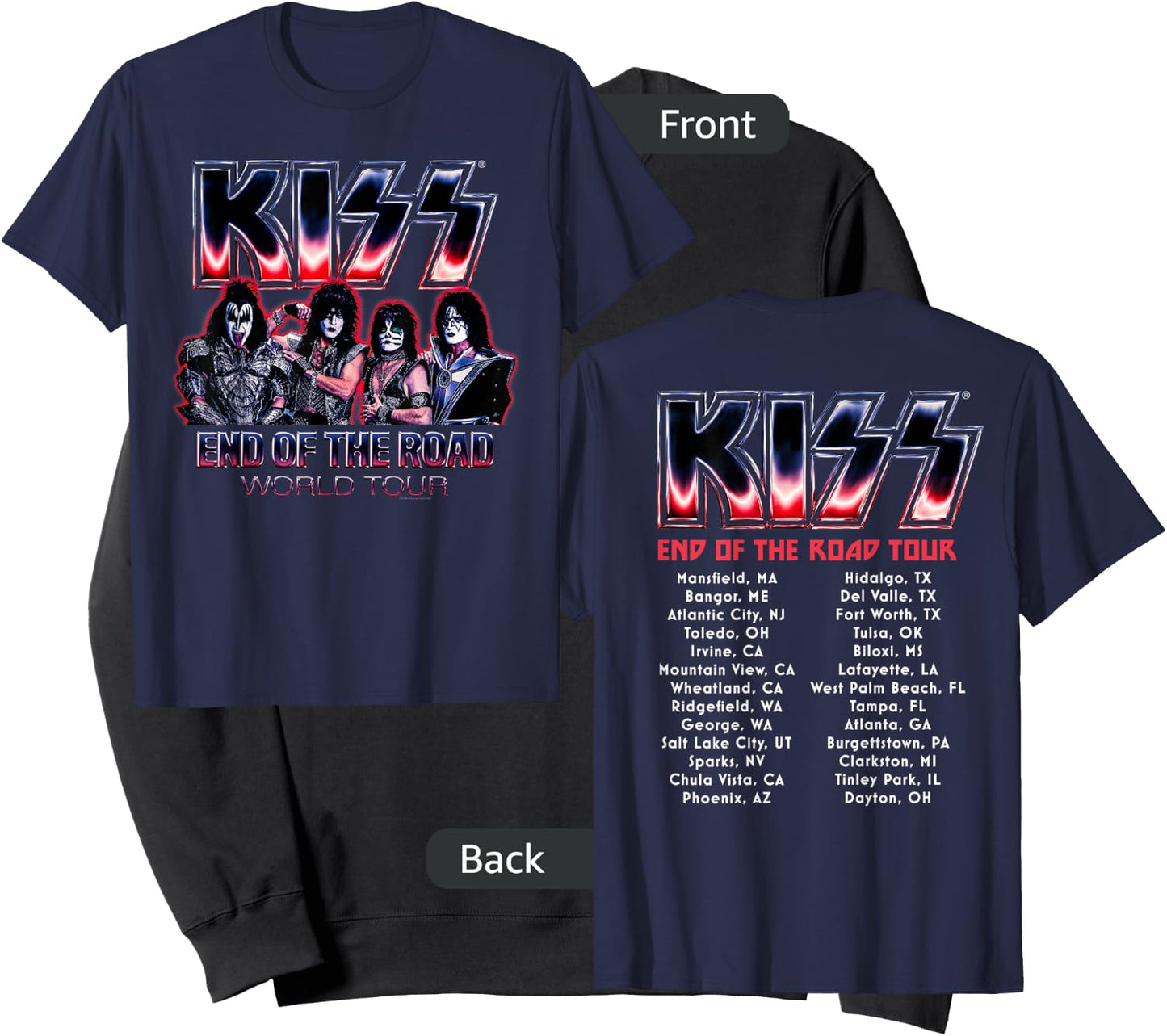 KISS - End Of The Road Tour Chrome Sweatshirt - Sweatshirt | Black