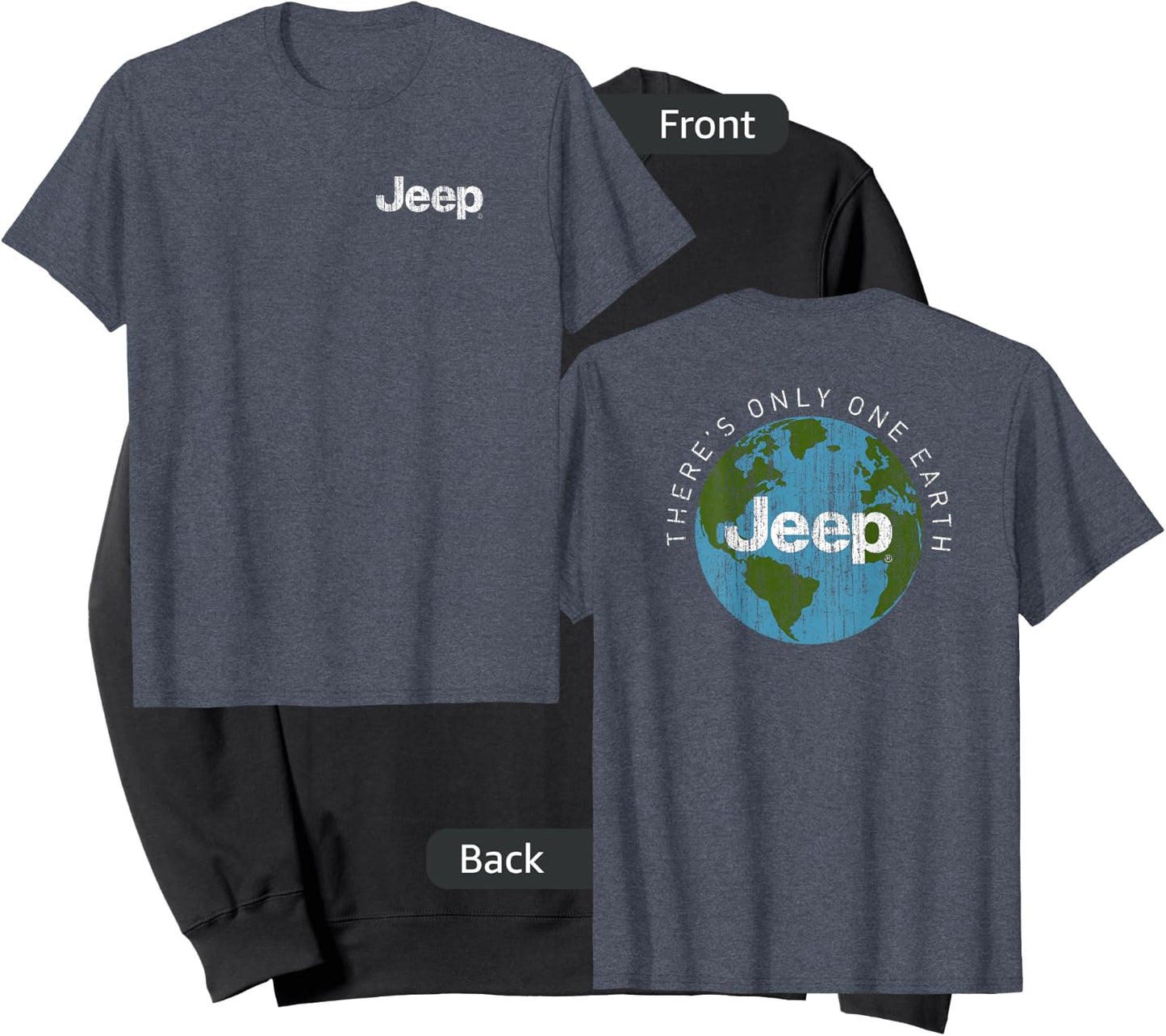 Jeep - There's Only One Earth (Front/Back Print) Small Sweatshirt - Sweatshirt | Black