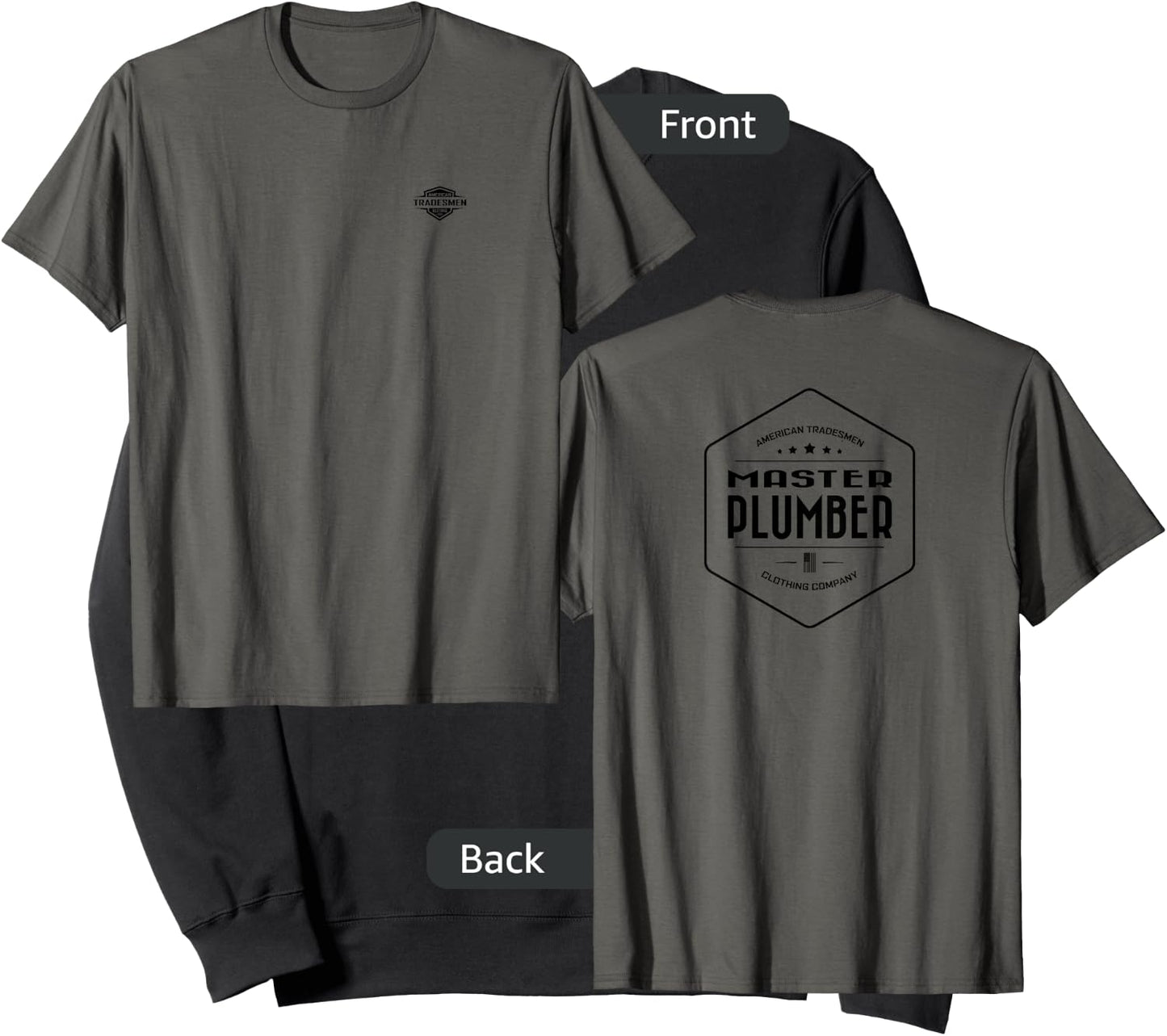 "Master Plumber" with vintage black back design Sweatshirt - Sweatshirt | Black