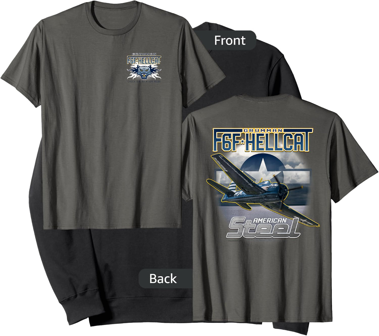 F6F Hellcat American Steel WWII Fighter 2 Sided Sweatshirt - Sweatshirt | Black