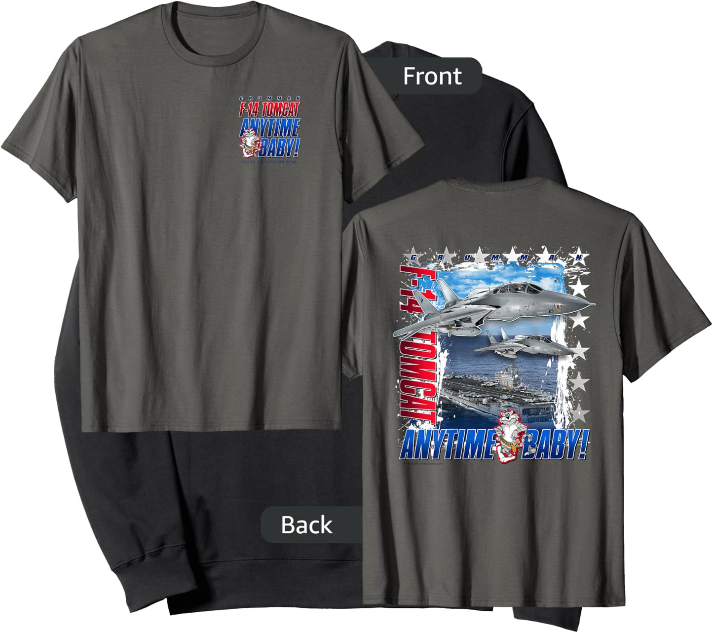 F-14 Tomcat Anytime Baby Jet 2 Sided Sweatshirt - Sweatshirt | Black