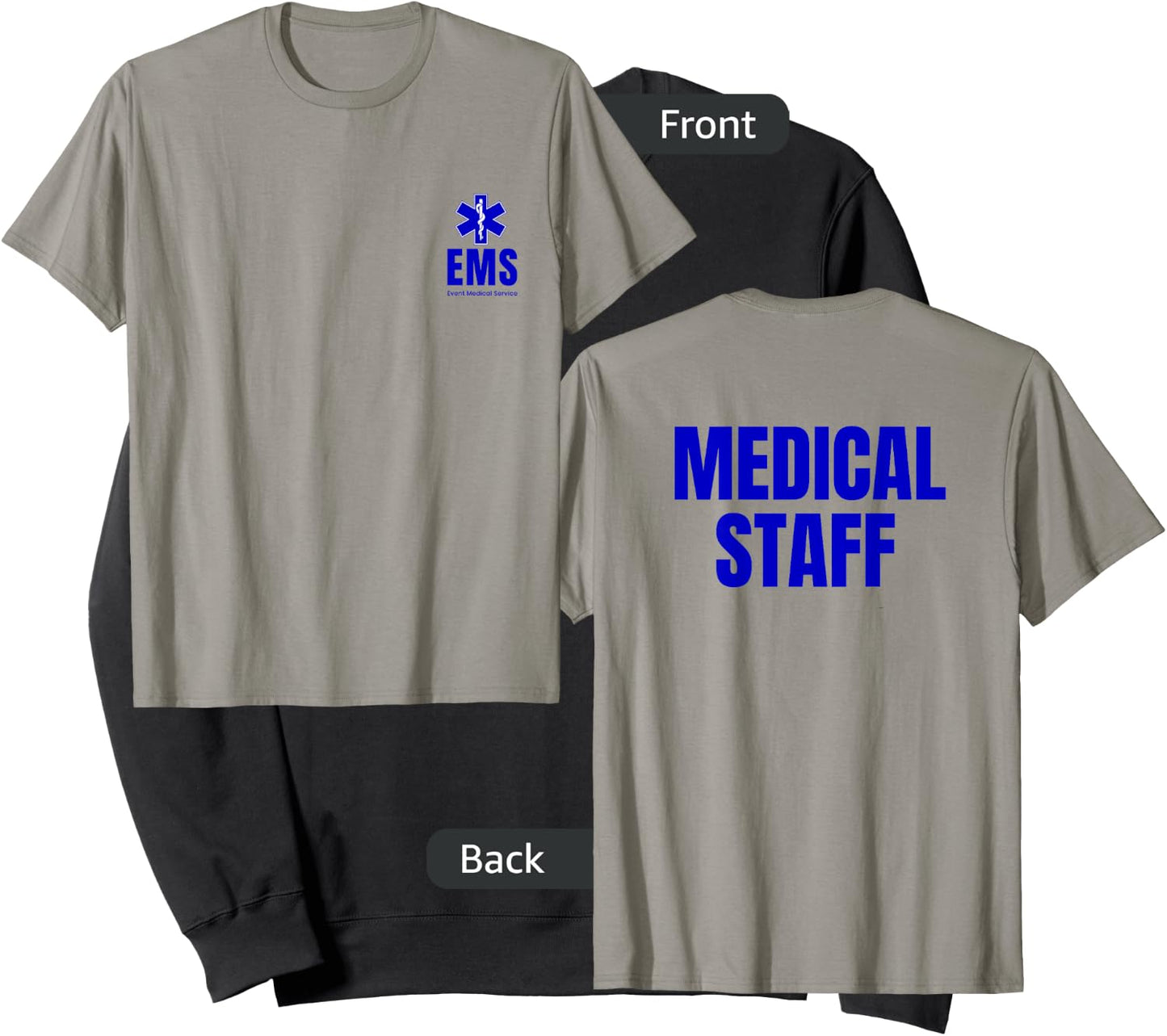 Event Medical Staff EMS Front & Back Printed Sweatshirt - Sweatshirt | Black