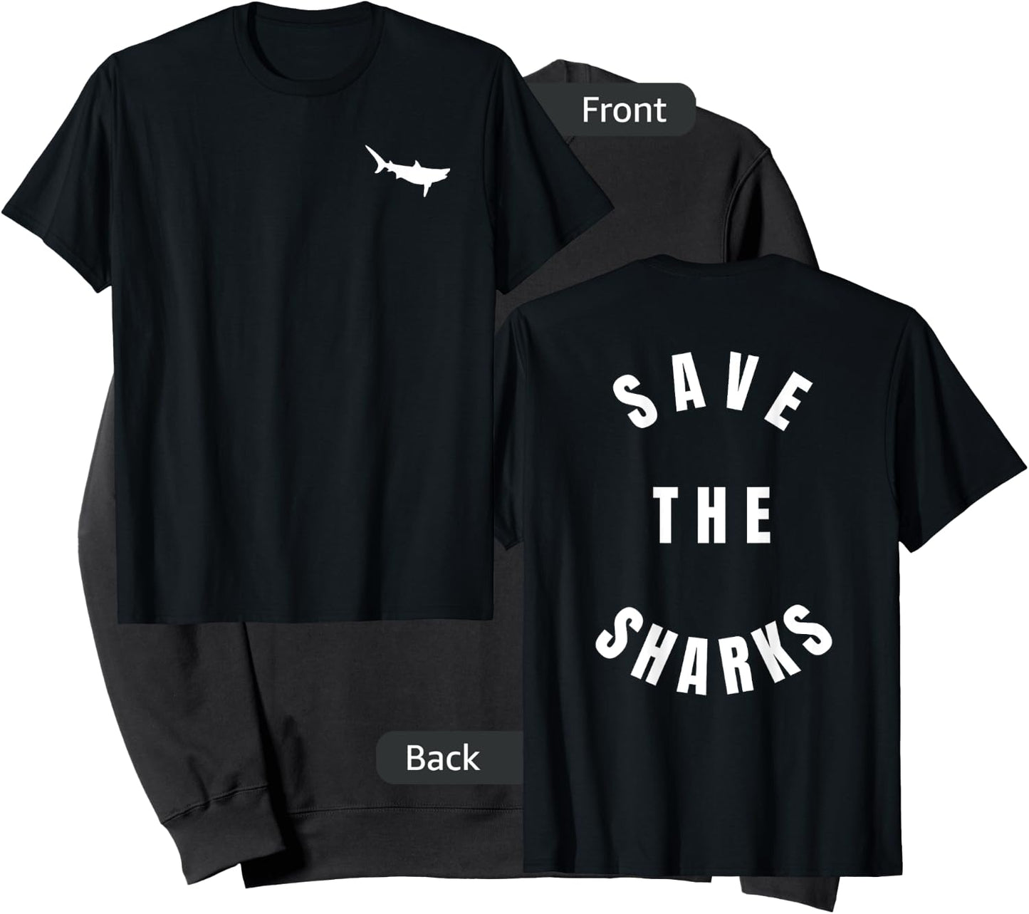 Save The Sharks Shirt Shark Conservation Sweatshirt - Sweatshirt | Black
