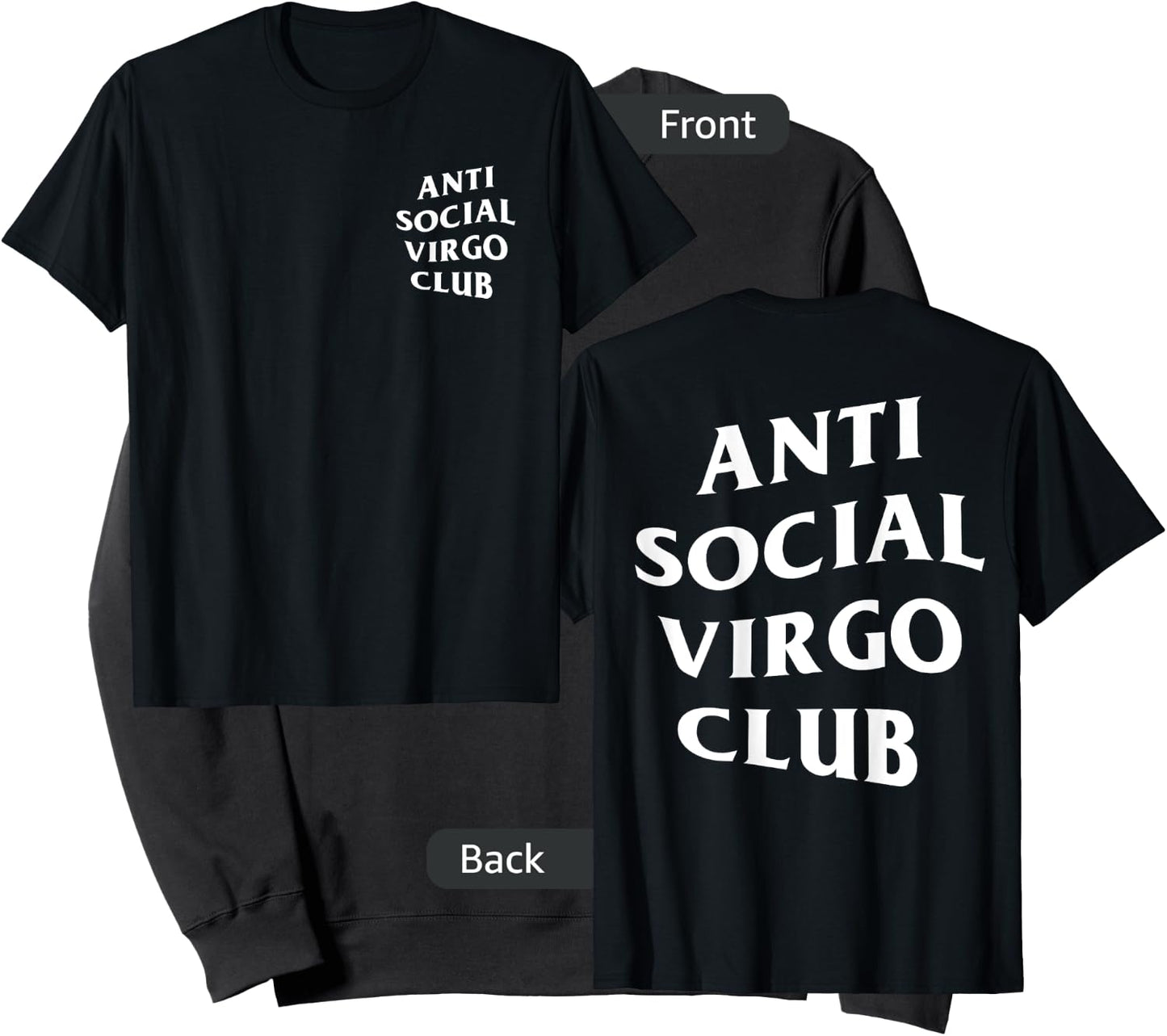 anti social Virgo club introvert birth sign virgo zodiac Sweatshirt - Sweatshirt | Black