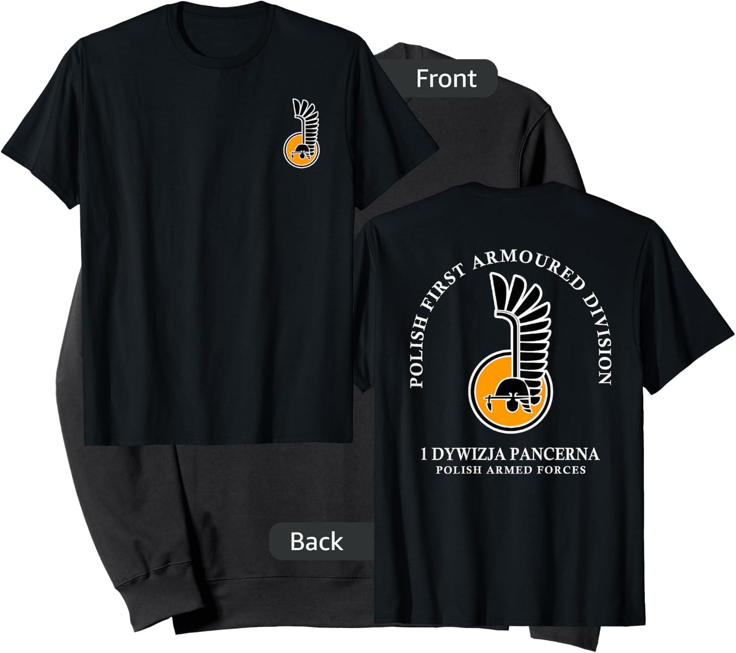 Polish 1st Armoured Division Army Hussar Sweatshirt - Sweatshirt | Black