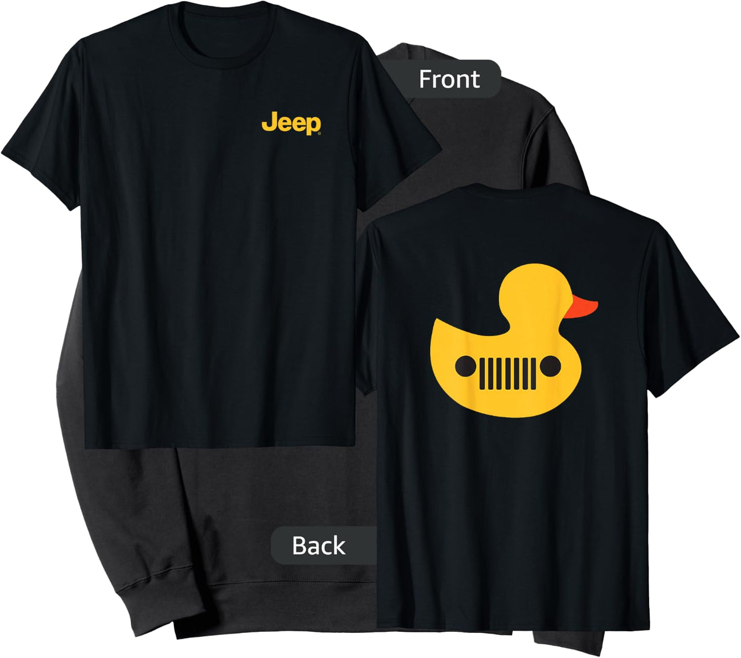 Jeep Duck (Front/Back Print) Small Sweatshirt - Sweatshirt | Black