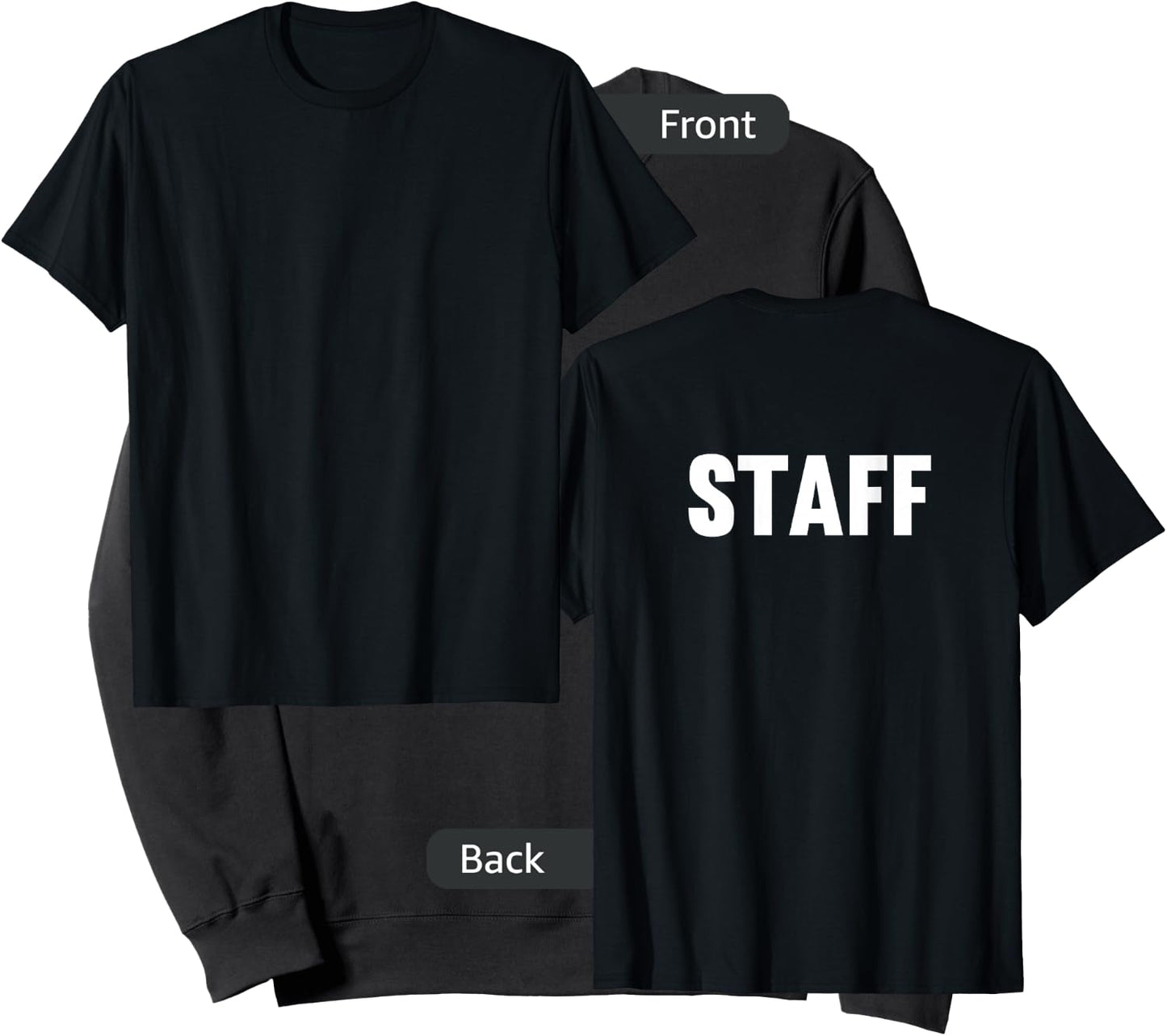 Staff Back Print, Wide Back Lettering, Staff Sweatshirt - Sweatshirt | Black