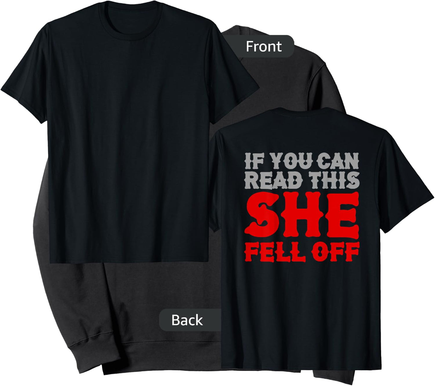 If You Can Read This She Fell Off Biker Motorcyclist Sweatshirt - Sweatshirt | Black