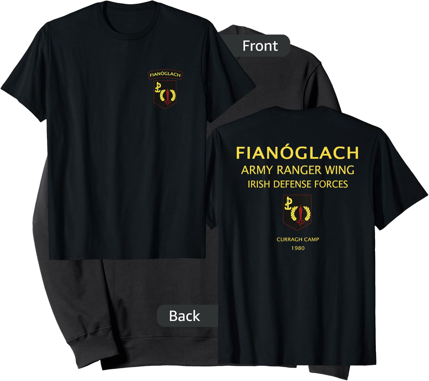 Fianoglach Irish Special Force Army Ranger Ireland Defence Sweatshirt - Sweatshirt | Black