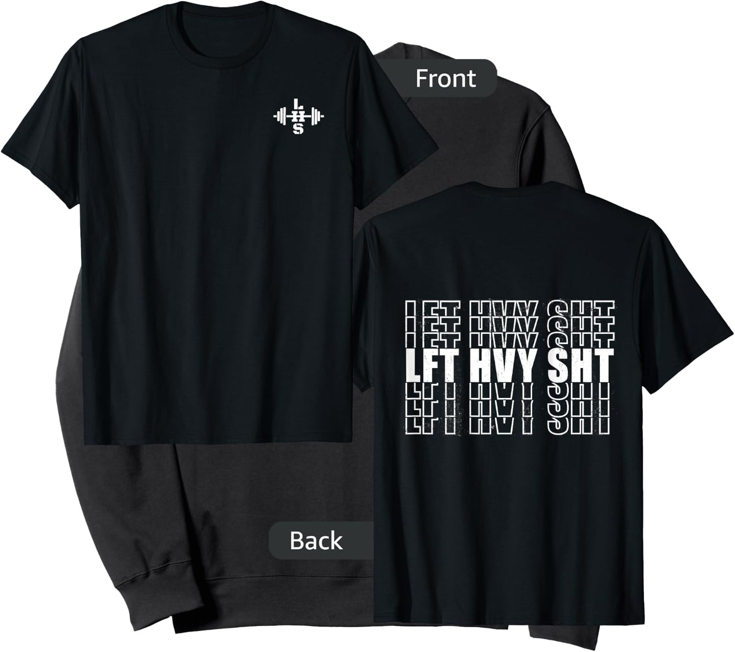 LFT HVY SHT Lift Heavy Weightlifting LHS Barbell Logo Sweatshirt - Sweatshirt | Black