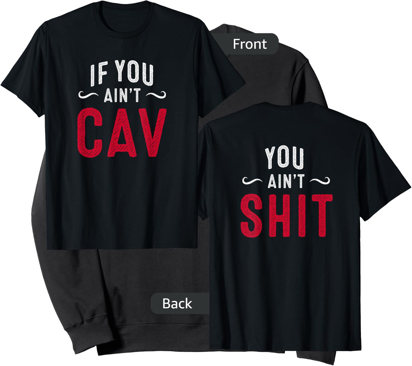 Cavalry Scout 19D If You Ain't CAV You Ain't Shit Vintage Themed Men's Black Small Sweatshirt - Sweatshirt | Black