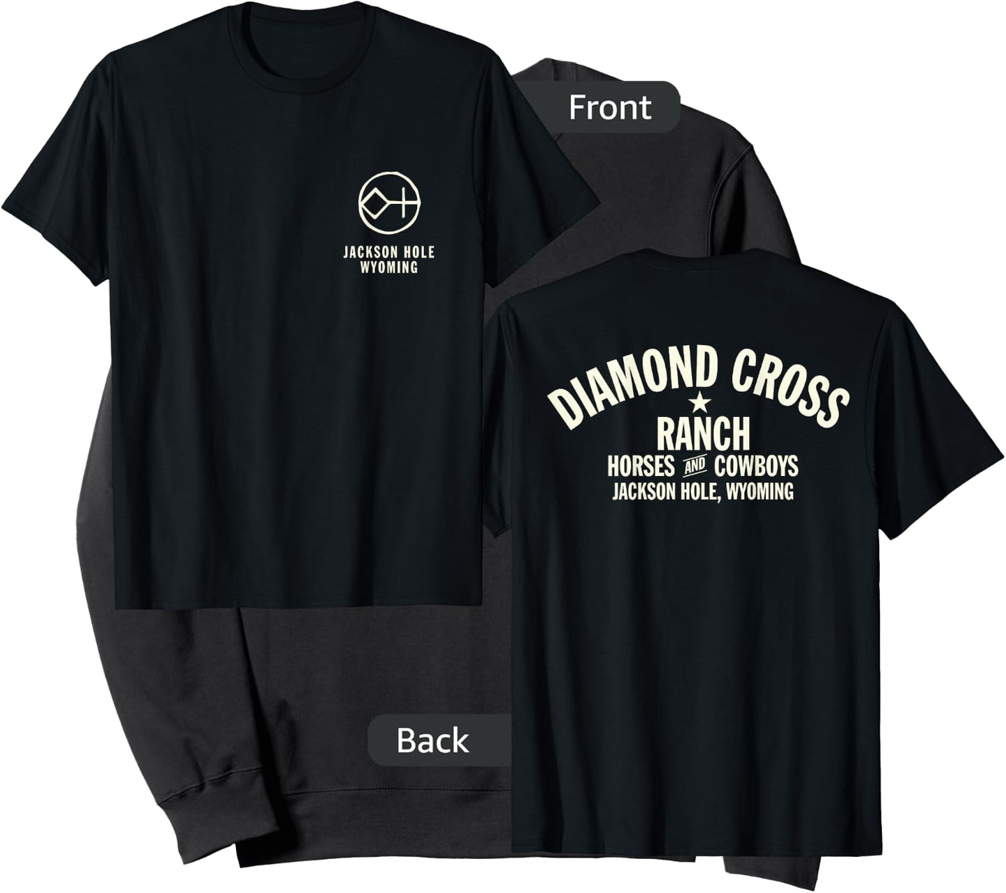 Diamond Cross Ranch Jackson Hole, Wyoming Horses & Cowboys , Black, Small Sweatshirt - Sweatshirt | Black