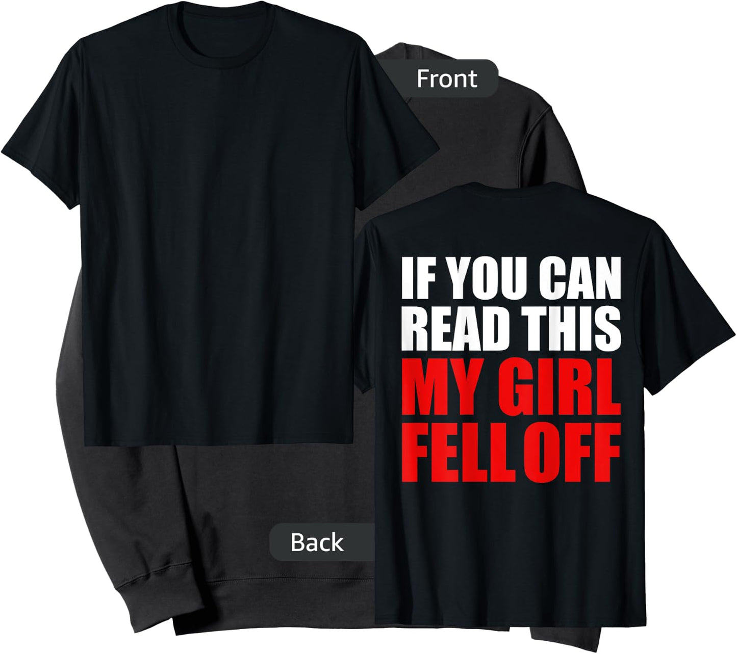 Funny Biker If You Can Read This My Girl Fell Off Motorcycle Sweatshirt - Sweatshirt | Black
