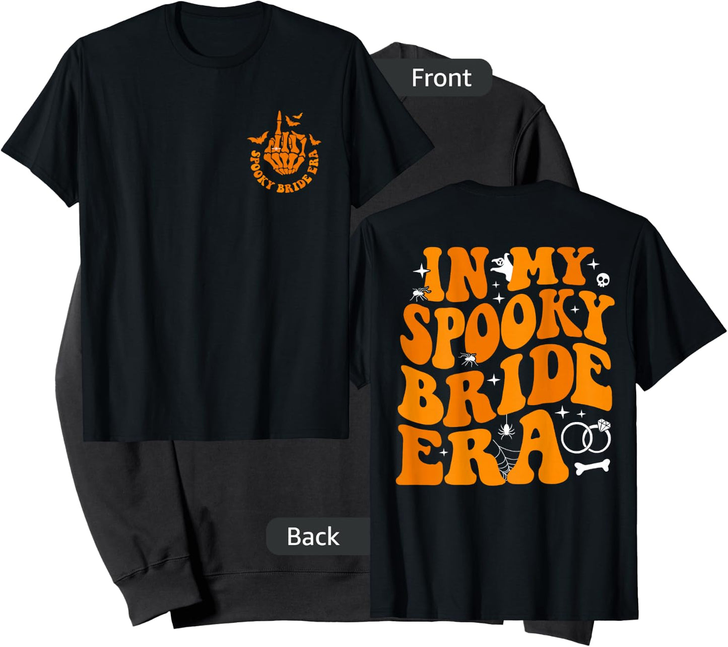 Groovy In My Spooky Bride Era Retro Halloween Bachelorette Sweatshirt - Sweatshirt | Black