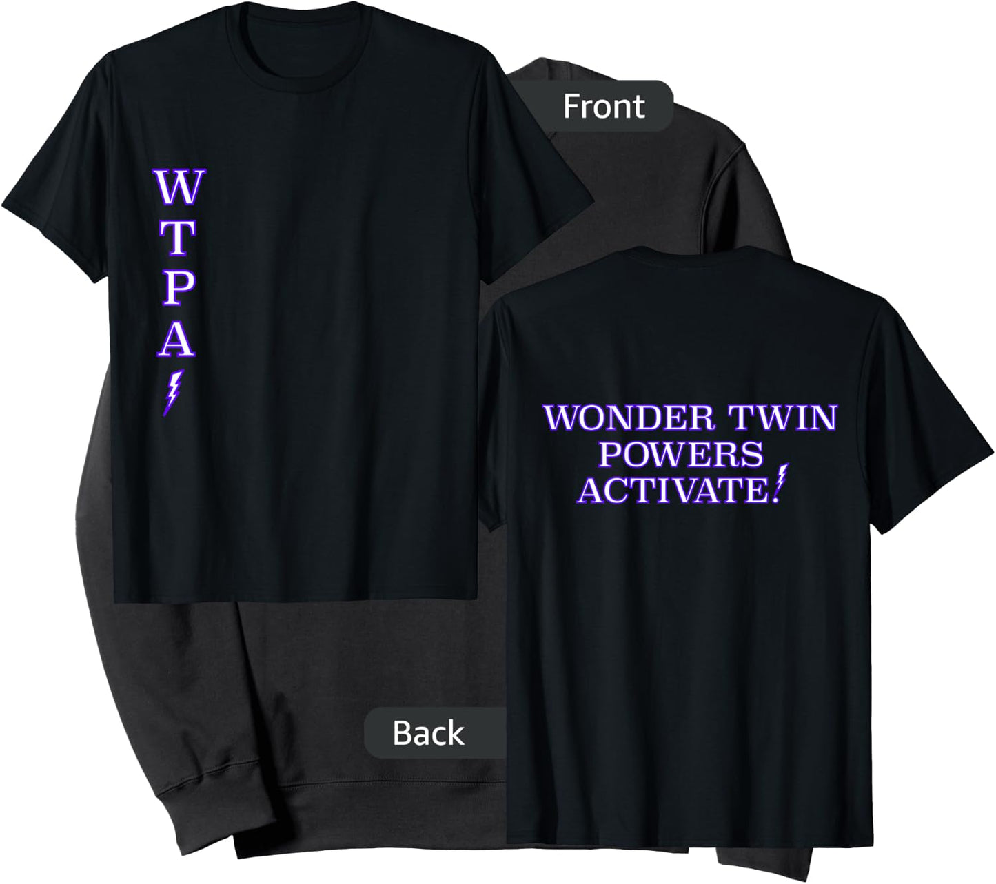 Wonder Twin Powers Activate T Shirt Identical and Fraternal Sweatshirt - Sweatshirt | Black