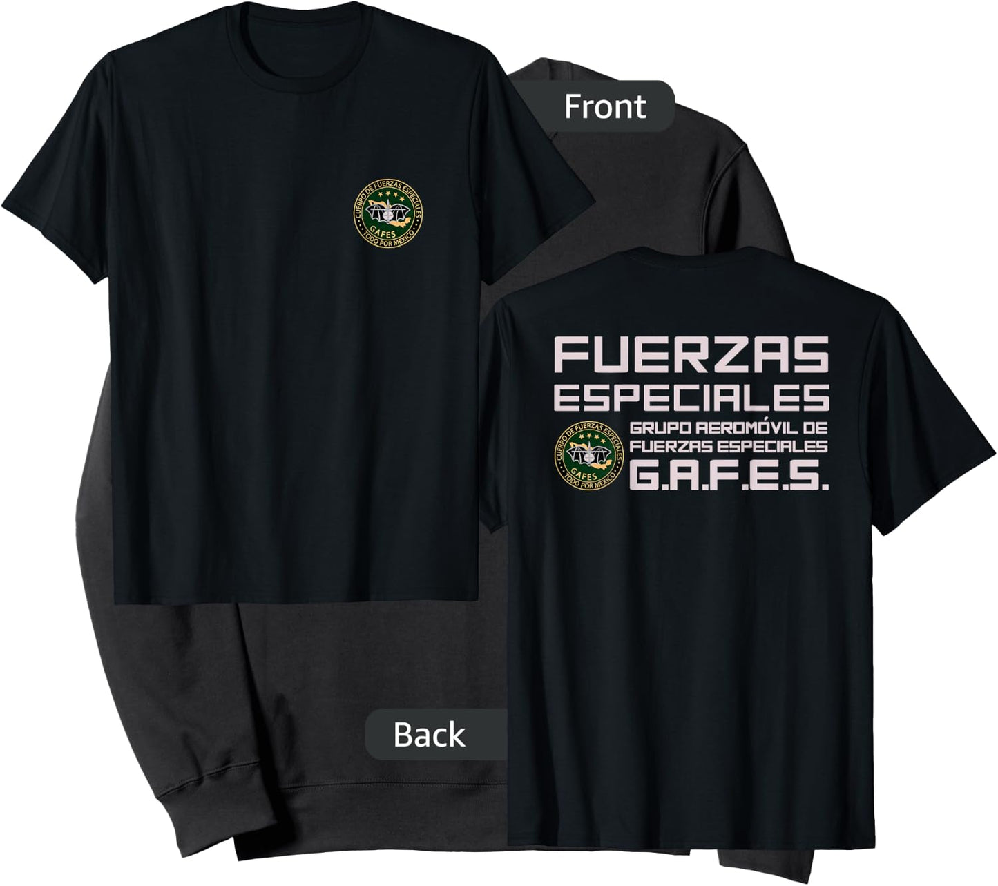 GAFE GAFES Mexico Fuerzas Especiales Mexican Special Force Sweatshirt - Sweatshirt | Black