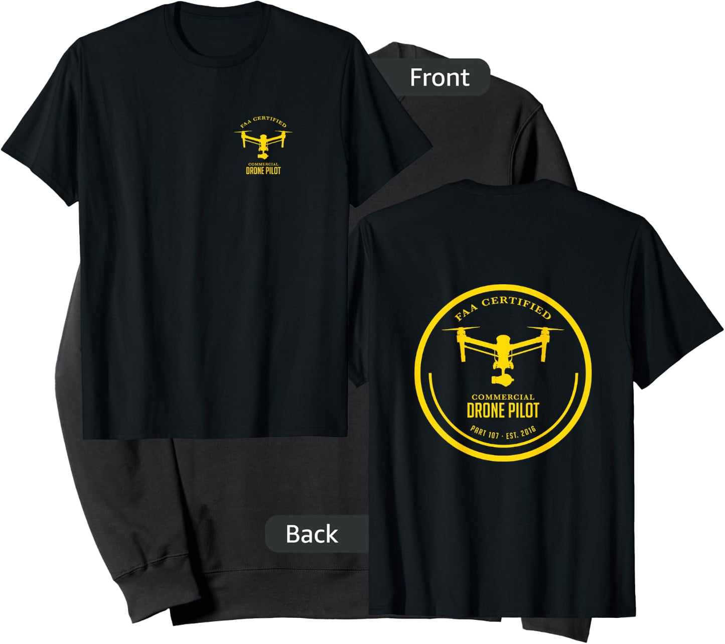 Drone UAV UAS Quadcopter Pilot Part 107 Sweatshirt - Sweatshirt | Black